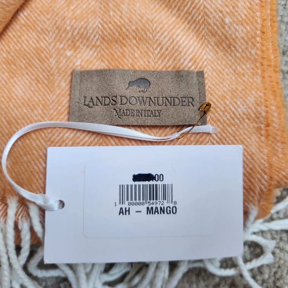 NWT Lands Downunder Italian Herringbone Throw MANGO - Picture 3 of 5